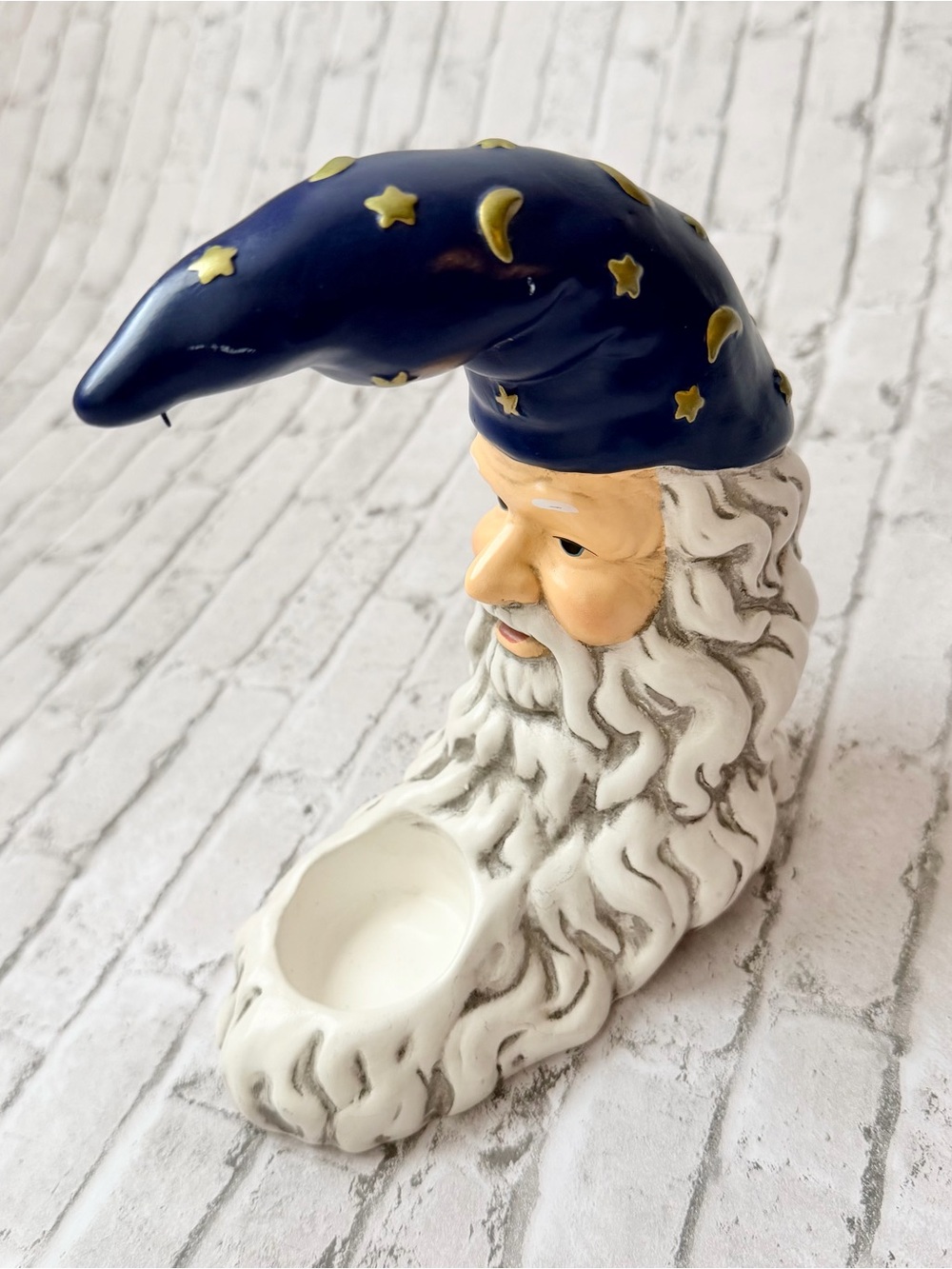 Vintage 90s Celestial Wizard Whimsy Tea Light Holder
